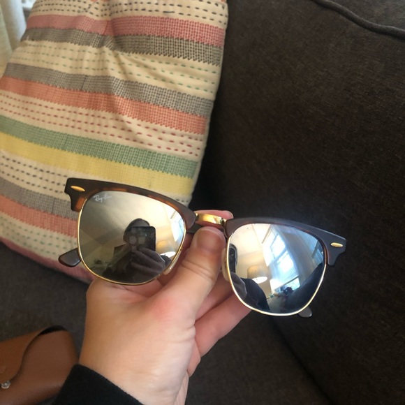 Ray Ban Clubmaster Reflective Sunglasses - Picture 2 of 5